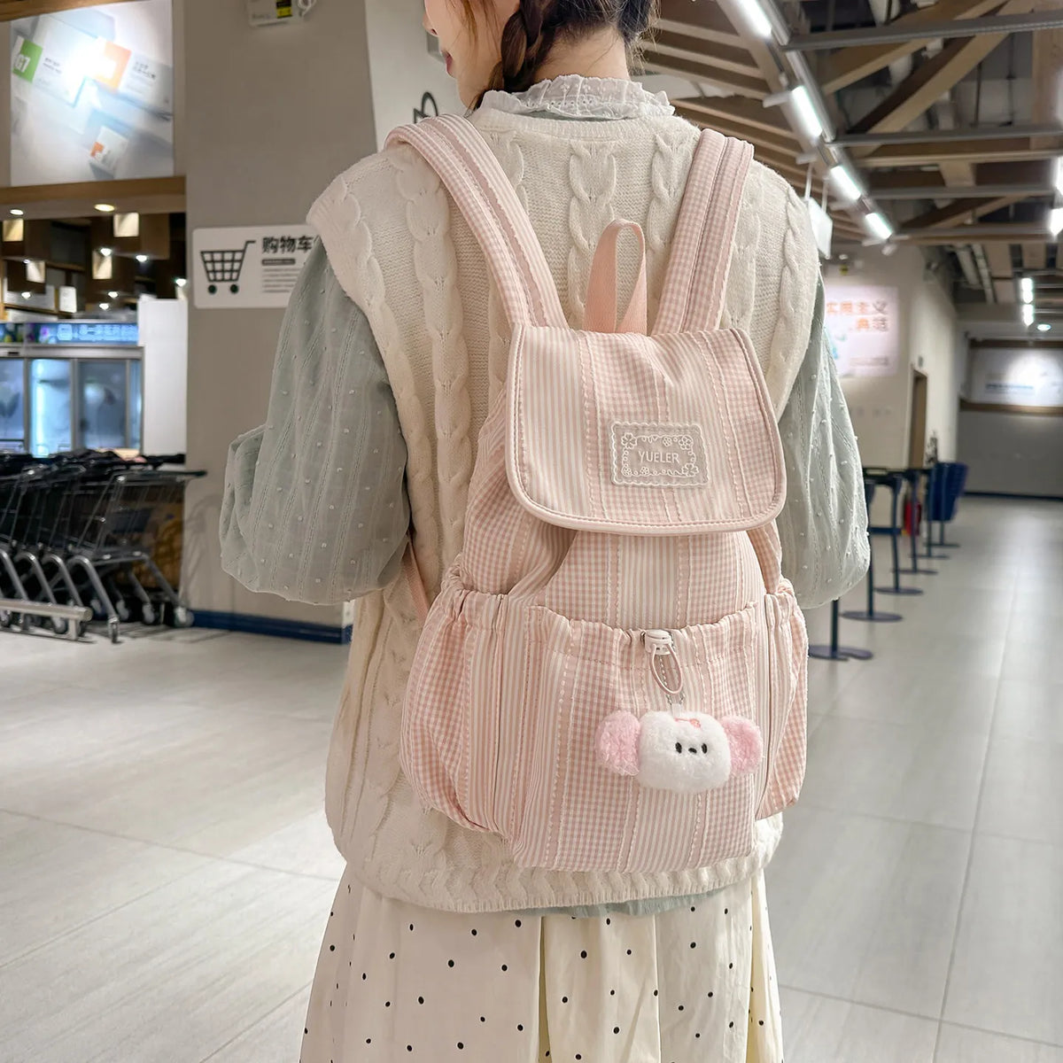 Nixie Lightweight Stylish Women's Backpack – Girls Travel Bag Women's Backpack Nixie Pink (No Charm)
