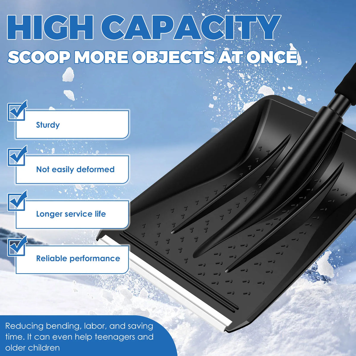Detachable Snow Shovel – Portable Stainless Steel Car & Camp Tool Snow Removal Shovel Nixie
