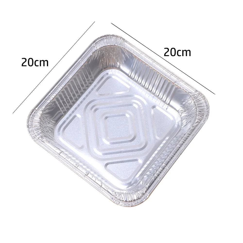 Disposable Air Fryer Aluminum Foil Trays – 10/20/30 Pack Foil Baking Trays Nixie 10pcs 7inch