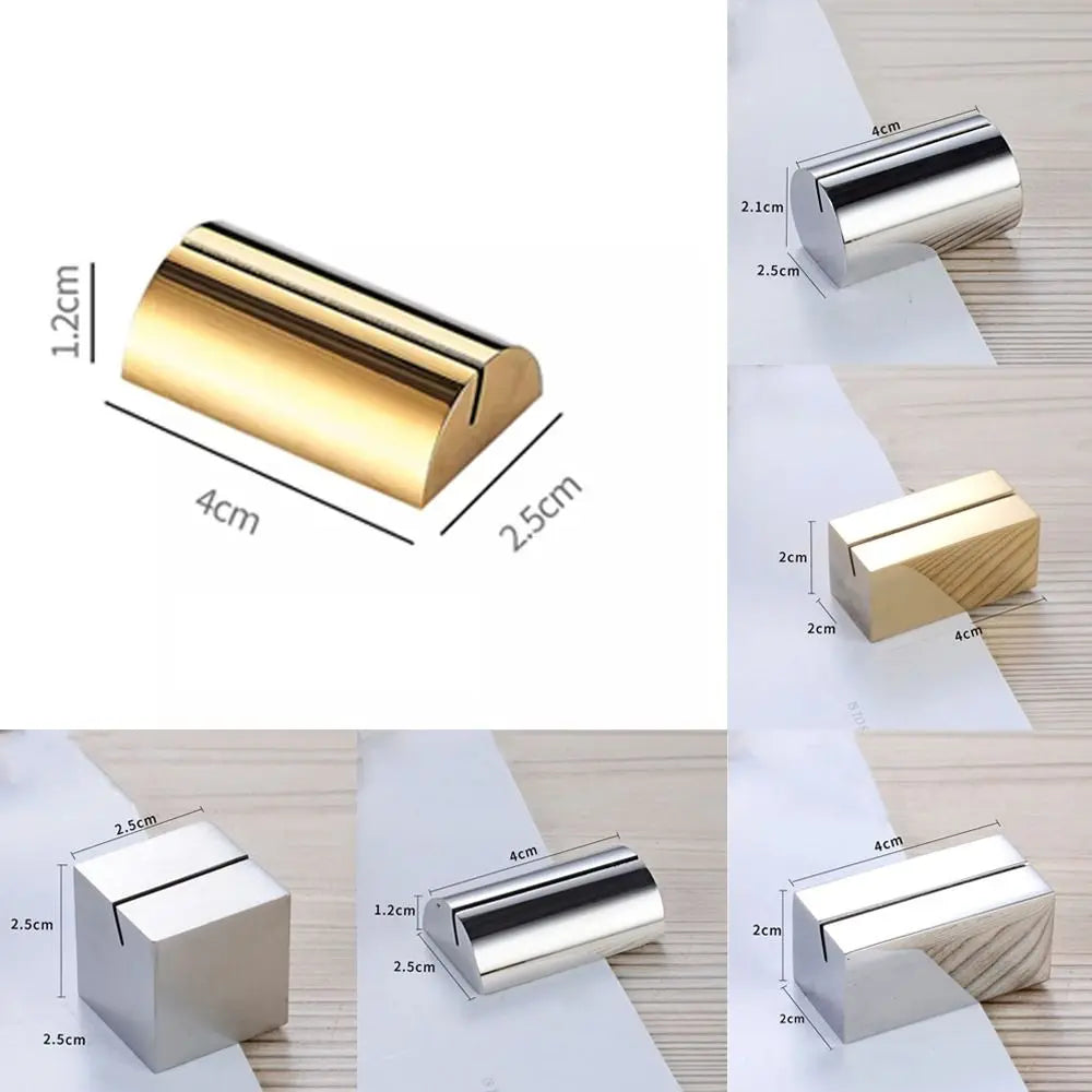 Stainless Steel Table Place Card & Menu Sign Holder Stand Table Card Holder Nixie