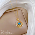 Starry Sky Zircon Pendant Necklace – Gold Clavicle Chain Pendant Necklace Nixie XL2606-749