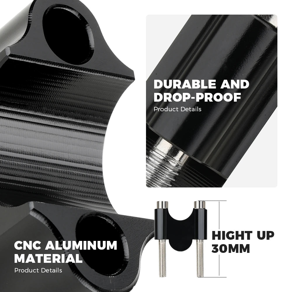 CNC Aluminum Motorcycle Handlebar Riser Clamp 22mm 28mm Handlebar Riser Clamp Nixie