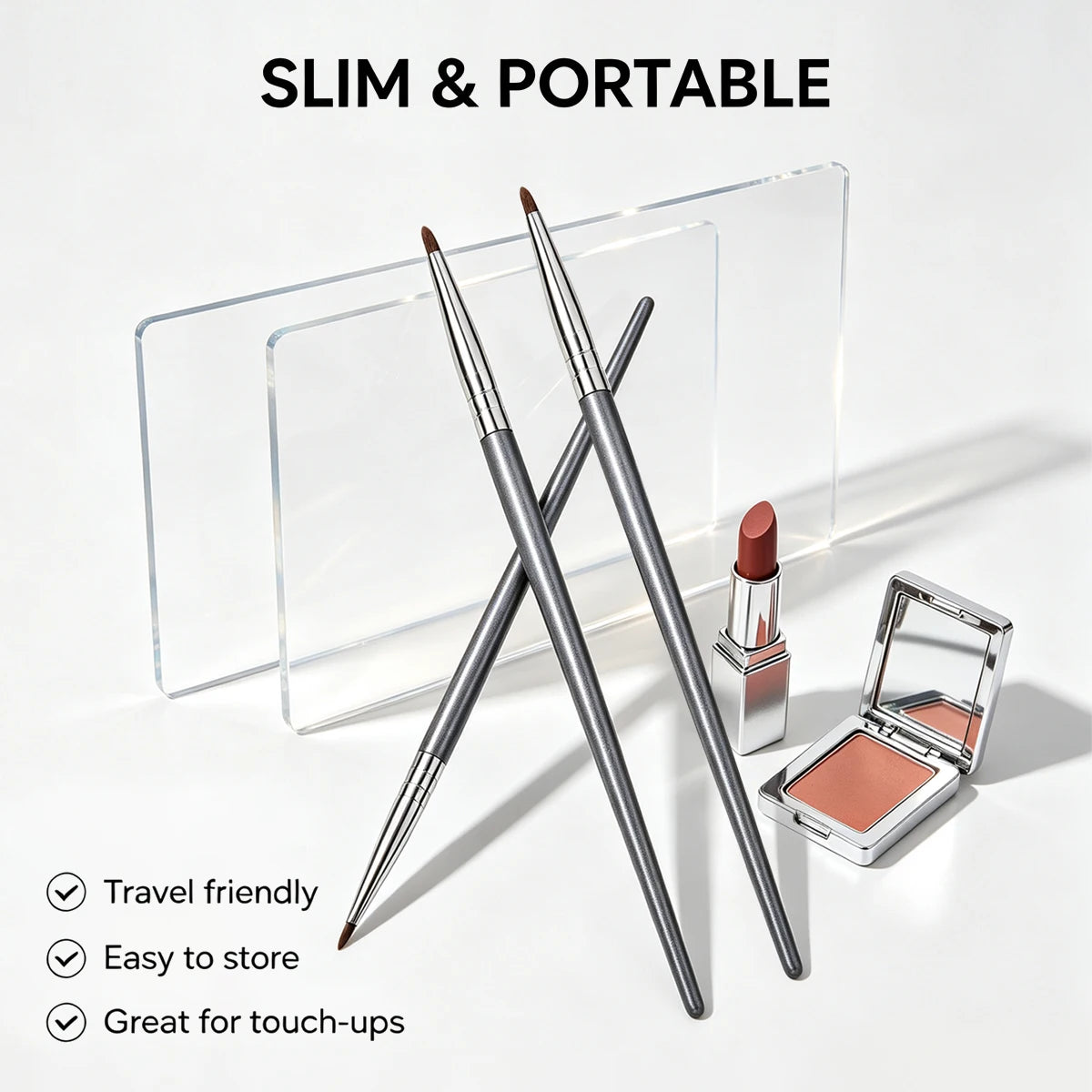 Fine Point Lip & Eyeliner Brush Set – 3pc Precision Makeup Makeup Brush Set Nixie
