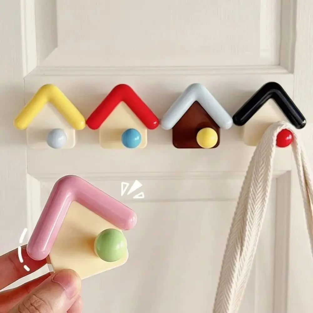 House Shaped Self-Adhesive Wall Hook – No Drill Key Hanger