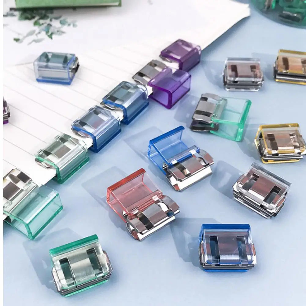 Transparent Push Clips with Storage Case | 20 or 40 Pcs Binder Clips Set Nixie
