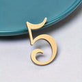 5cm Gold 3D Acrylic House Number Doorplate – DIY Address Sign House Number Sign Nixie 5