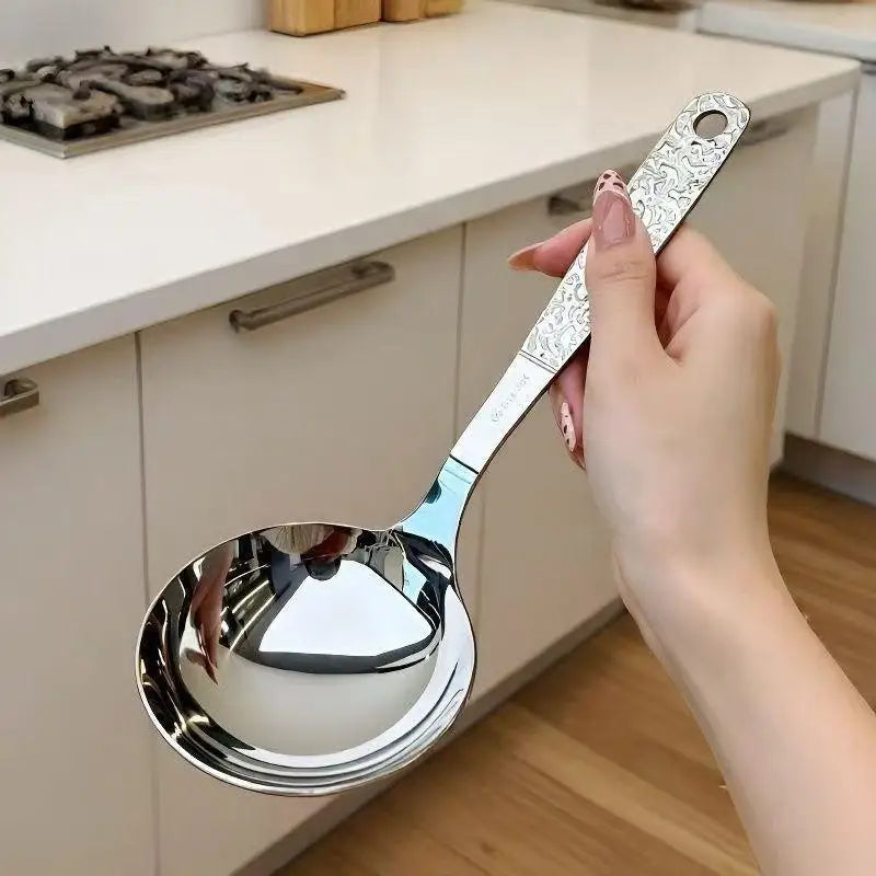Stainless Steel Long Handle Cracked Spoon – Ice Cream & Tea Serving Spoon Nixie