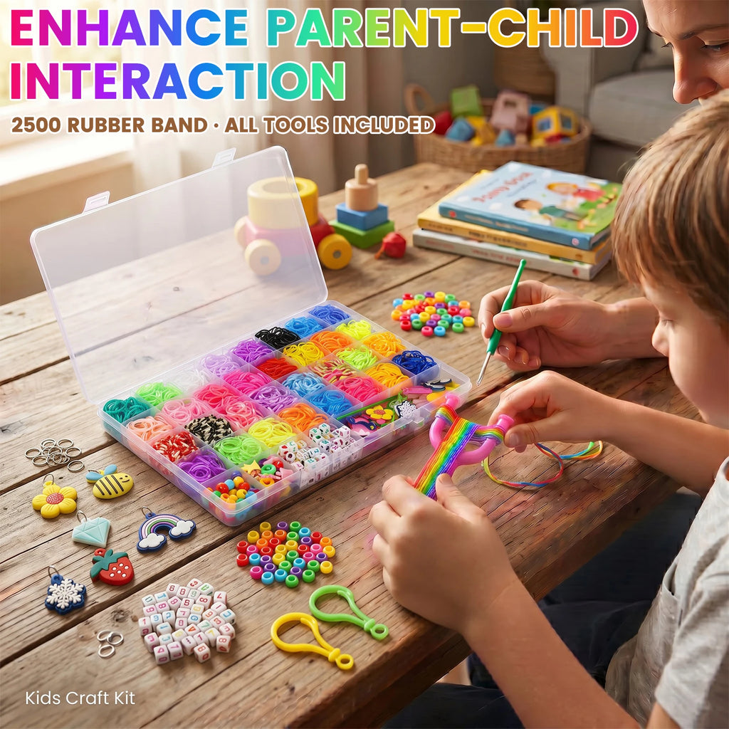Colorful Rubber Loom Band Kit – DIY Bracelet Making Set DIY Craft Kit Nixie
