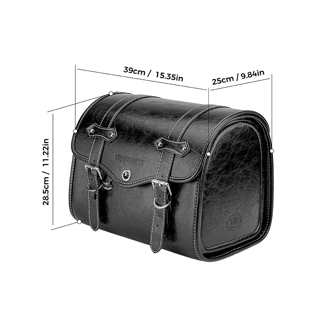 KEMITOUR Universal Motorcycle PU Leather Saddlebag Quick Release Motorcycle Saddlebag Nixie