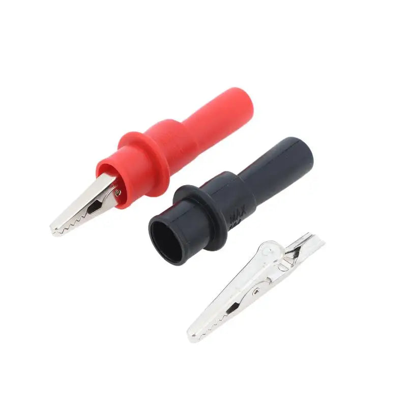 4Pcs Insulated Alligator Clips Multimeter Test Probe Clamps Test Probe Clips Nixie