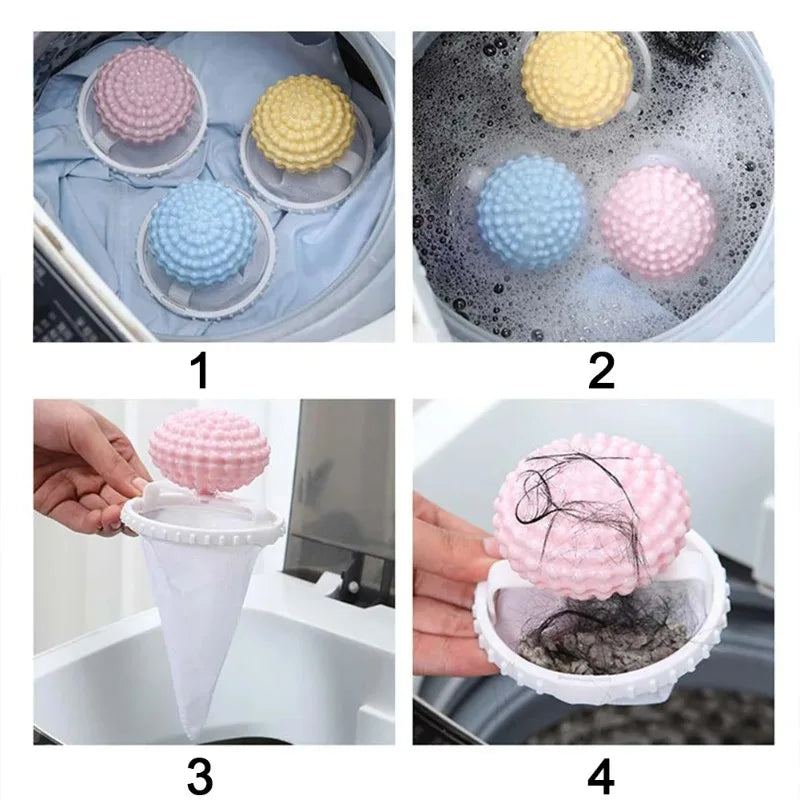 3-Pack Pet Hair Remover Floating Lint Mesh Bags – Washing Machine Lint Catcher Bag Nixie