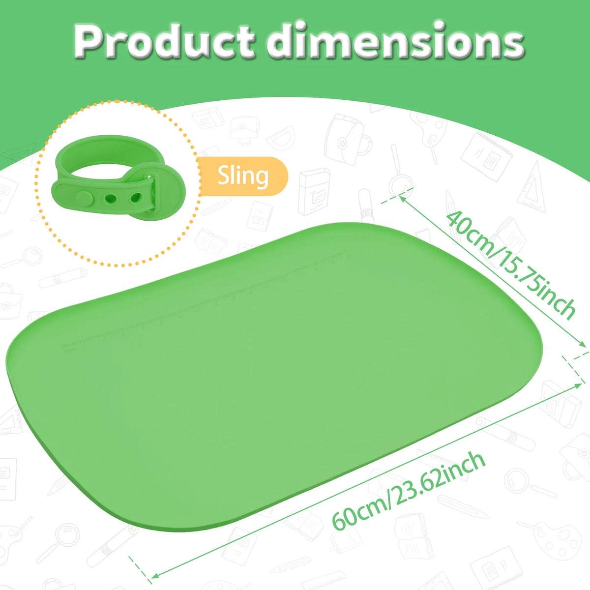 Large Silicone Art Mat Raised Edges – Non-Stick DIY Craft Mat Silicone Craft Mat Nixie