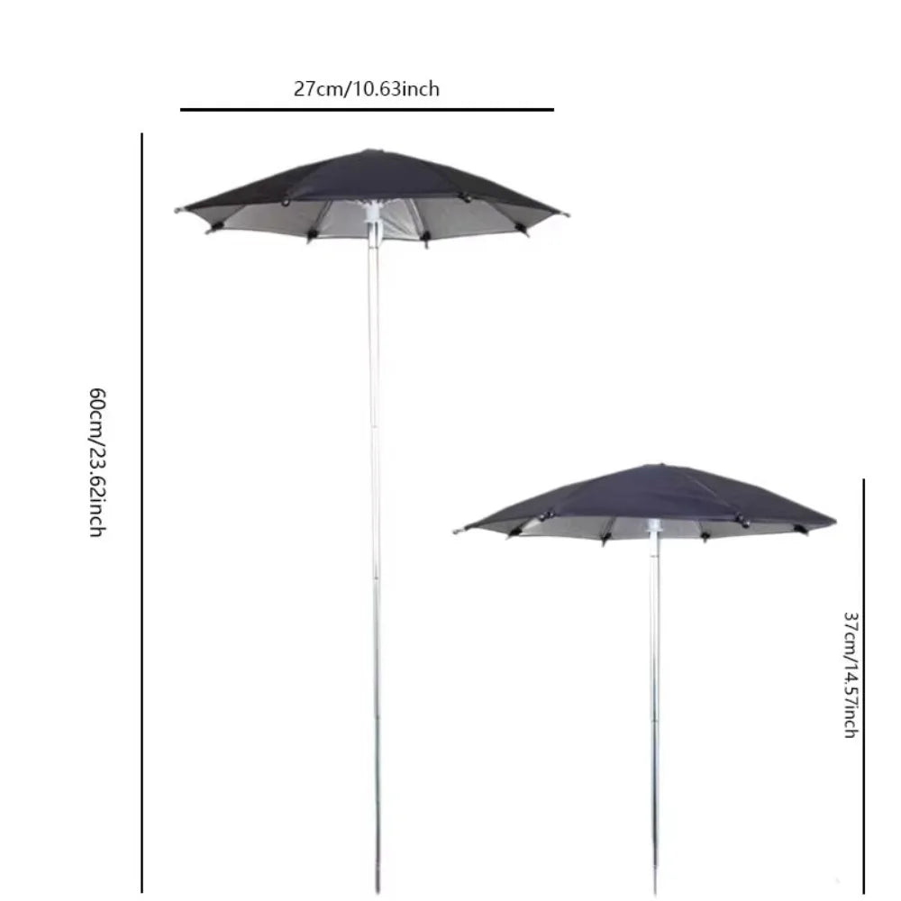 Adjustable Plant Shade Umbrella with Steel Ground Stake Garden Shade Umbrella Nixie Black