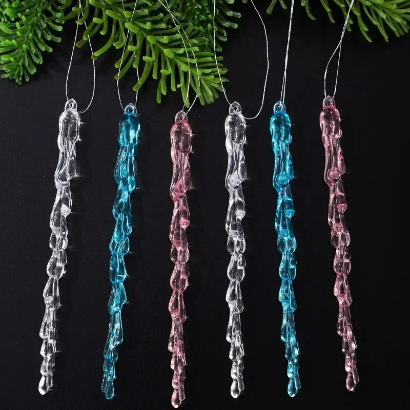 10PCS Christmas Ice Lolly Ornaments – Transparent Tree Pendants Christmas Tree Ornaments Nixie