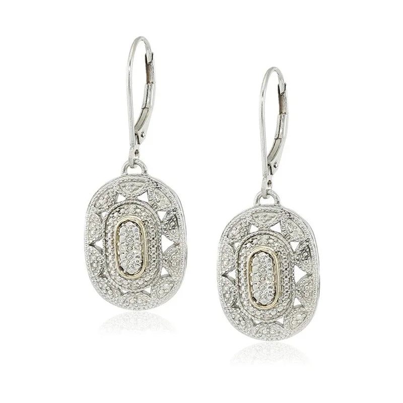 Art Deco Blue CZ Drop Dangle Earrings | Women's Wedding Gift Drop Dangle Earrings Nixie