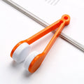 Mini Portable Eyeglass Cleaner Clip – Microfiber Lens Wipe Tool Lens Cleaning Clip Nixie Orange