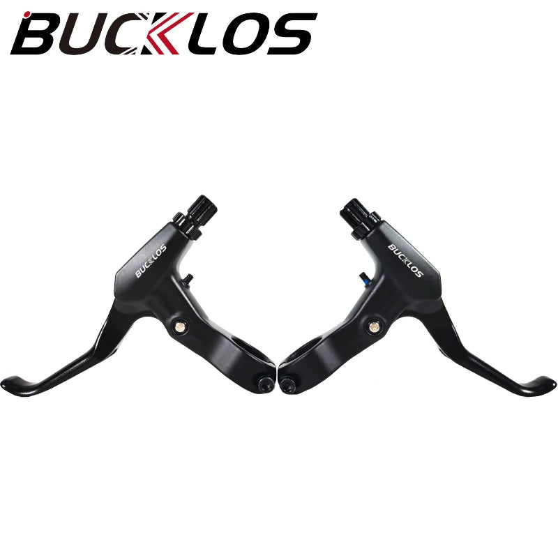BUCKLOS MTB Aluminum Disc Brake Levers – V-Brake Compatible Pair Bike Brake Levers Nixie Black-1Pair