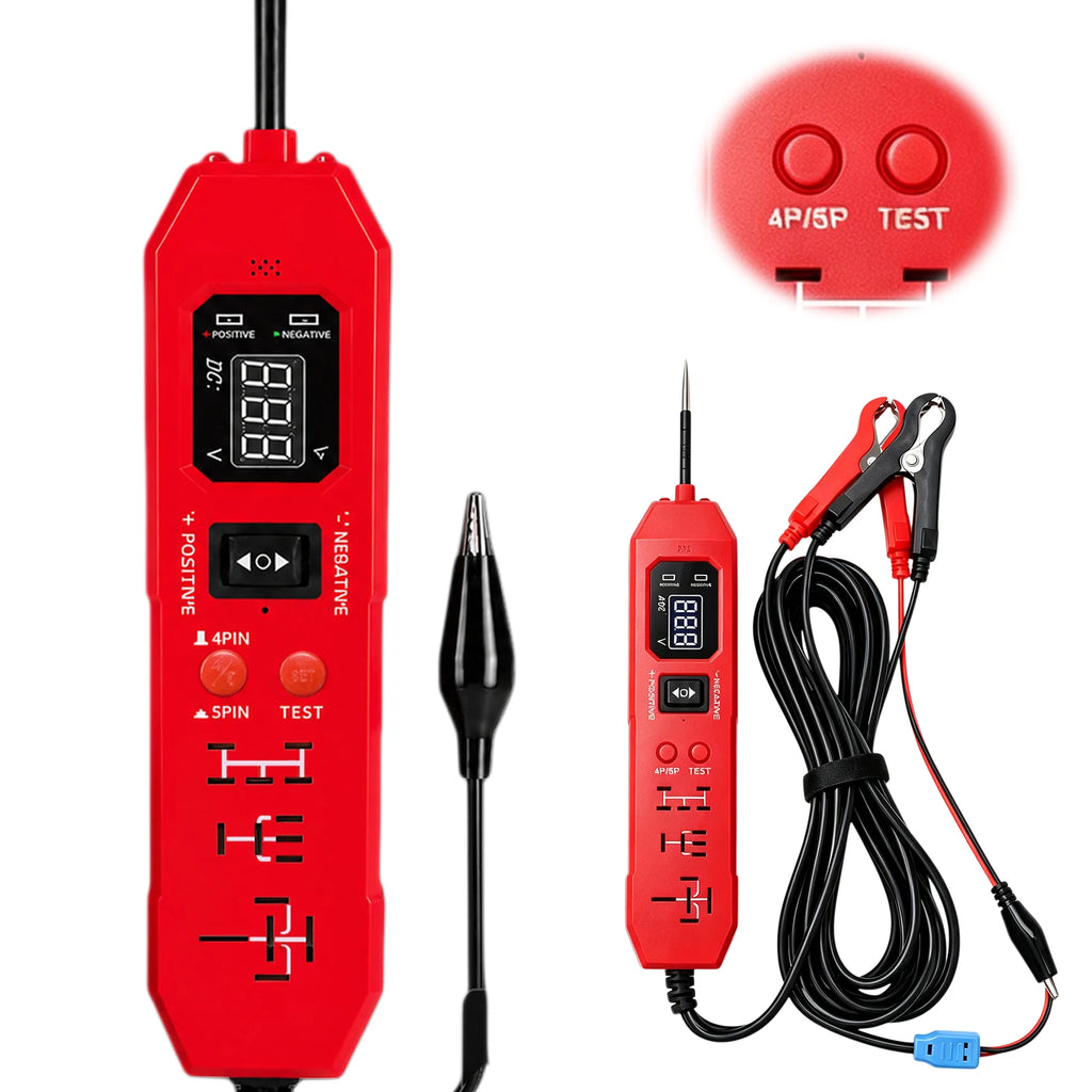 DW833 2-in-1 Automotive Relay & Circuit Tester 12V/24V Automotive Relay Tester Nixie