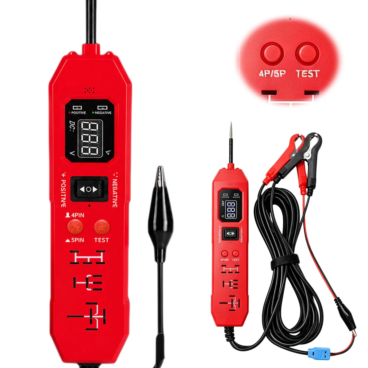 DW833 2-in-1 Automotive Relay & Circuit Tester 12V/24V Automotive Relay Tester Nixie