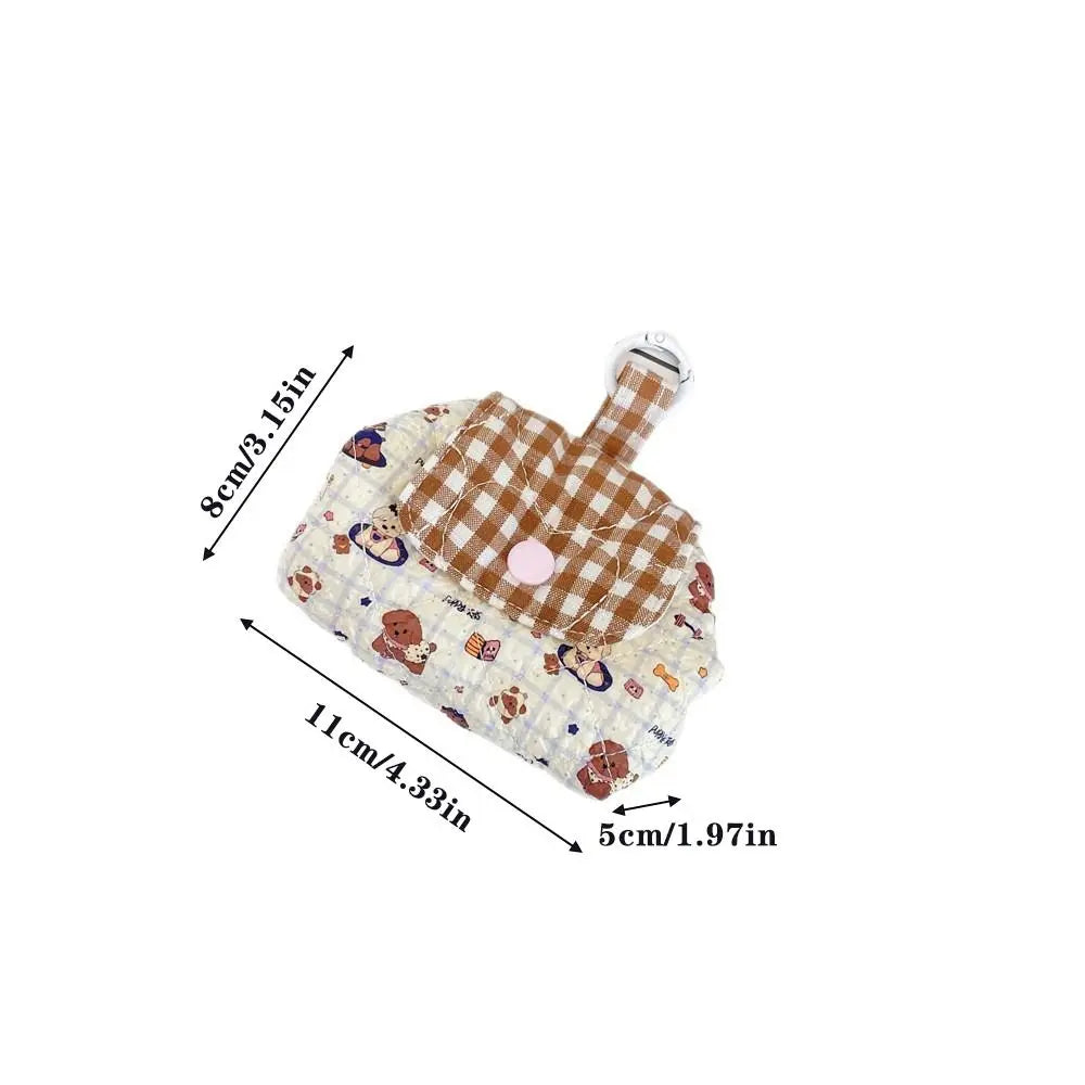 Mini Quilted Makeup Bag – Kawaii Snap Closure Cosmetic Pouch Cosmetic Pouch Nixie