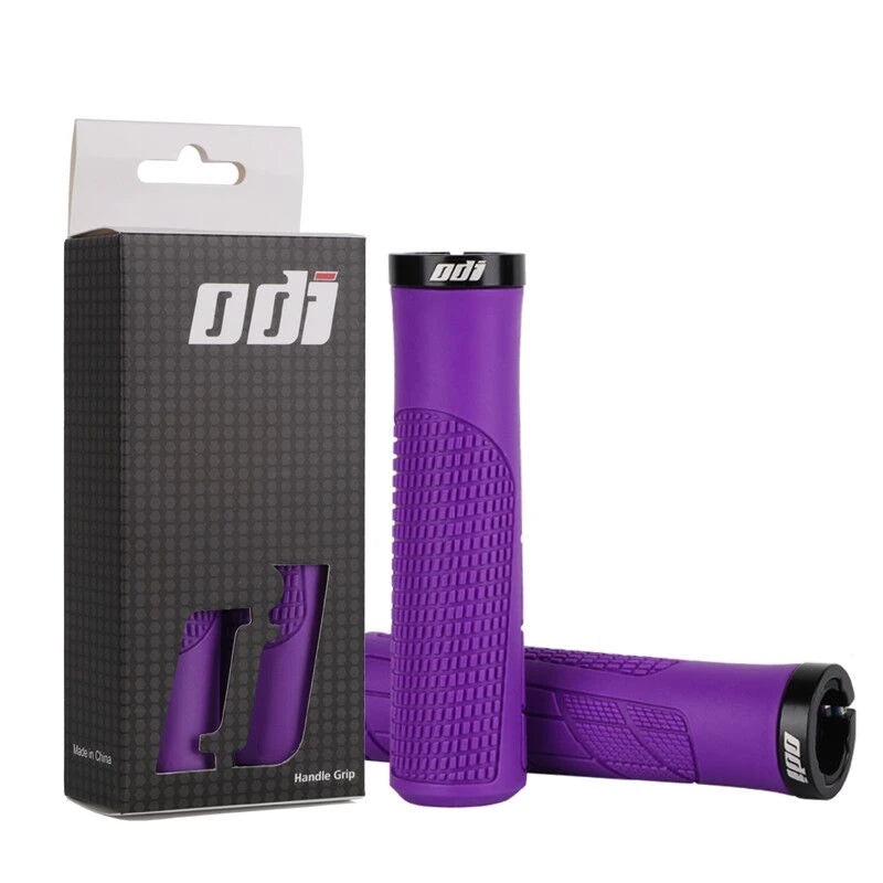 ODI MTB Handlebar Grips – Lockable Anti-Skid Rubber Bike Grips MTB Handlebar Grips Nixie ODI Grips 1- Purple