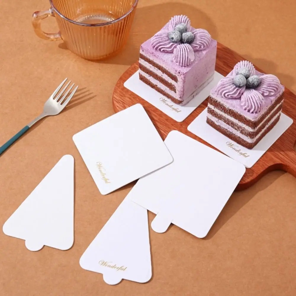 50/100pcs Disposable Cake Boards Gold White Paper Food Mats Cake Boards Nixie