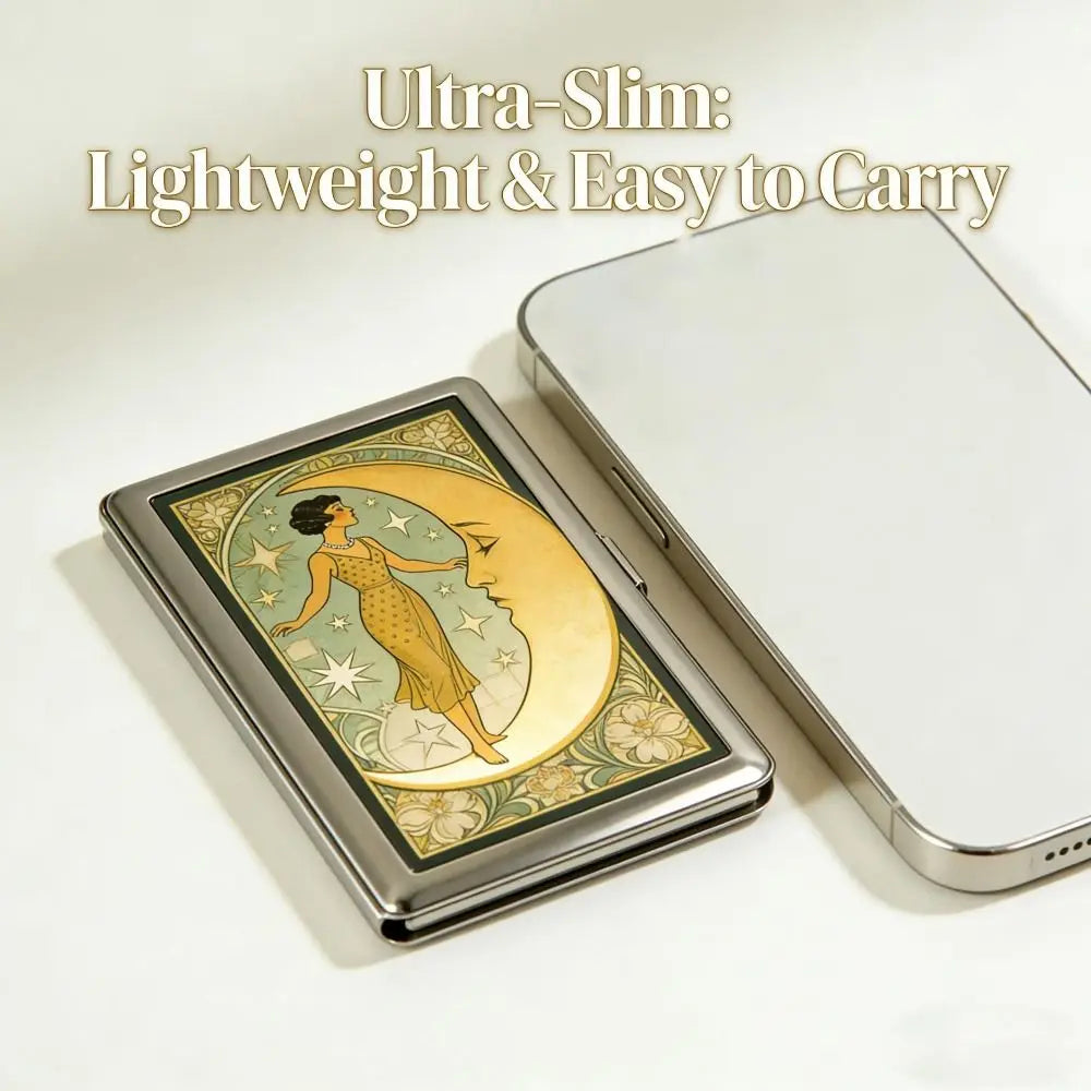 Vintage Metal Snap Card Case – ID & Business Card Holder Metal Card Case Nixie