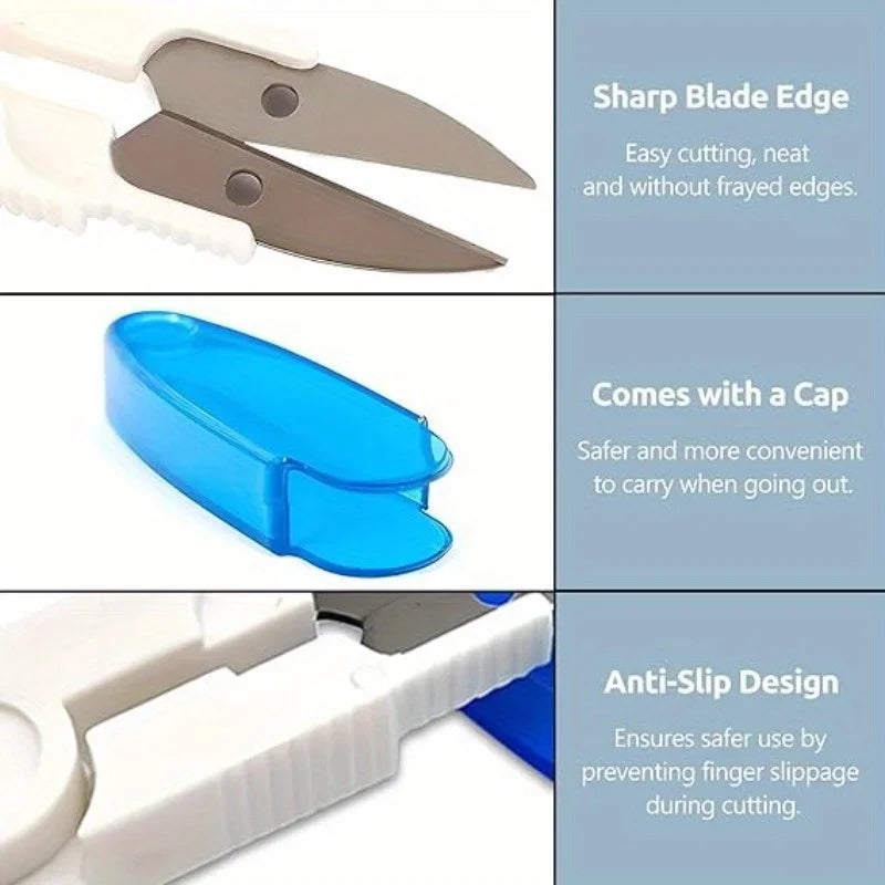 4-Piece Sewing Scissors Set with Safety Cover – Craft & Embroidery