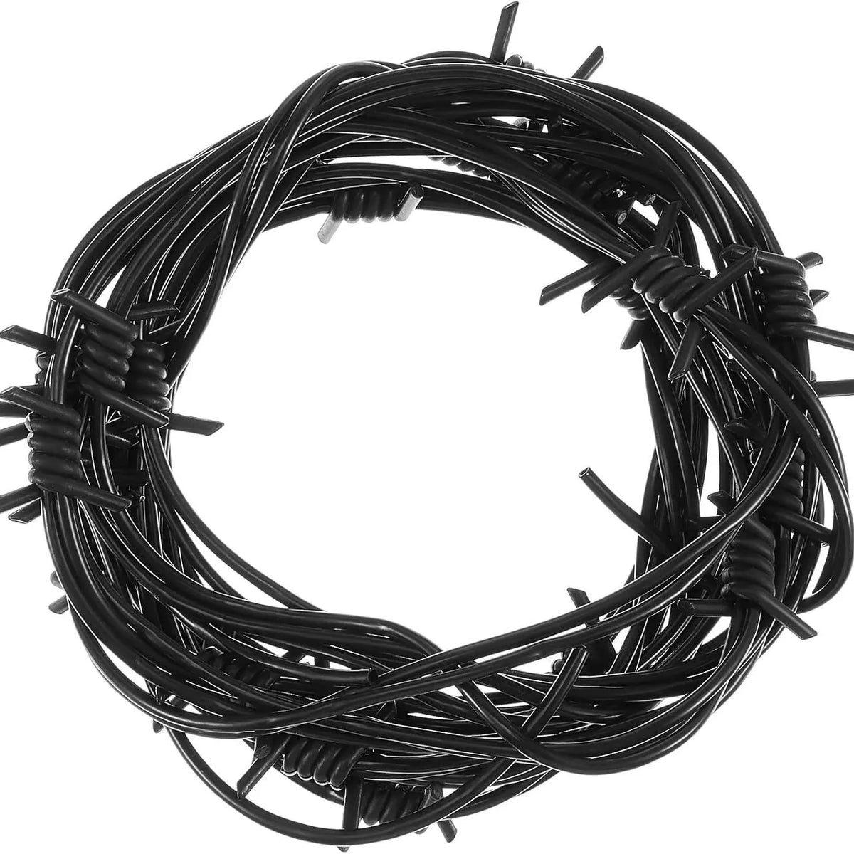 Fake Barbed Wire Halloween Prop – Haunted House Decor 2.5m Halloween Prop Decor Nixie Black 4pcs (10m)