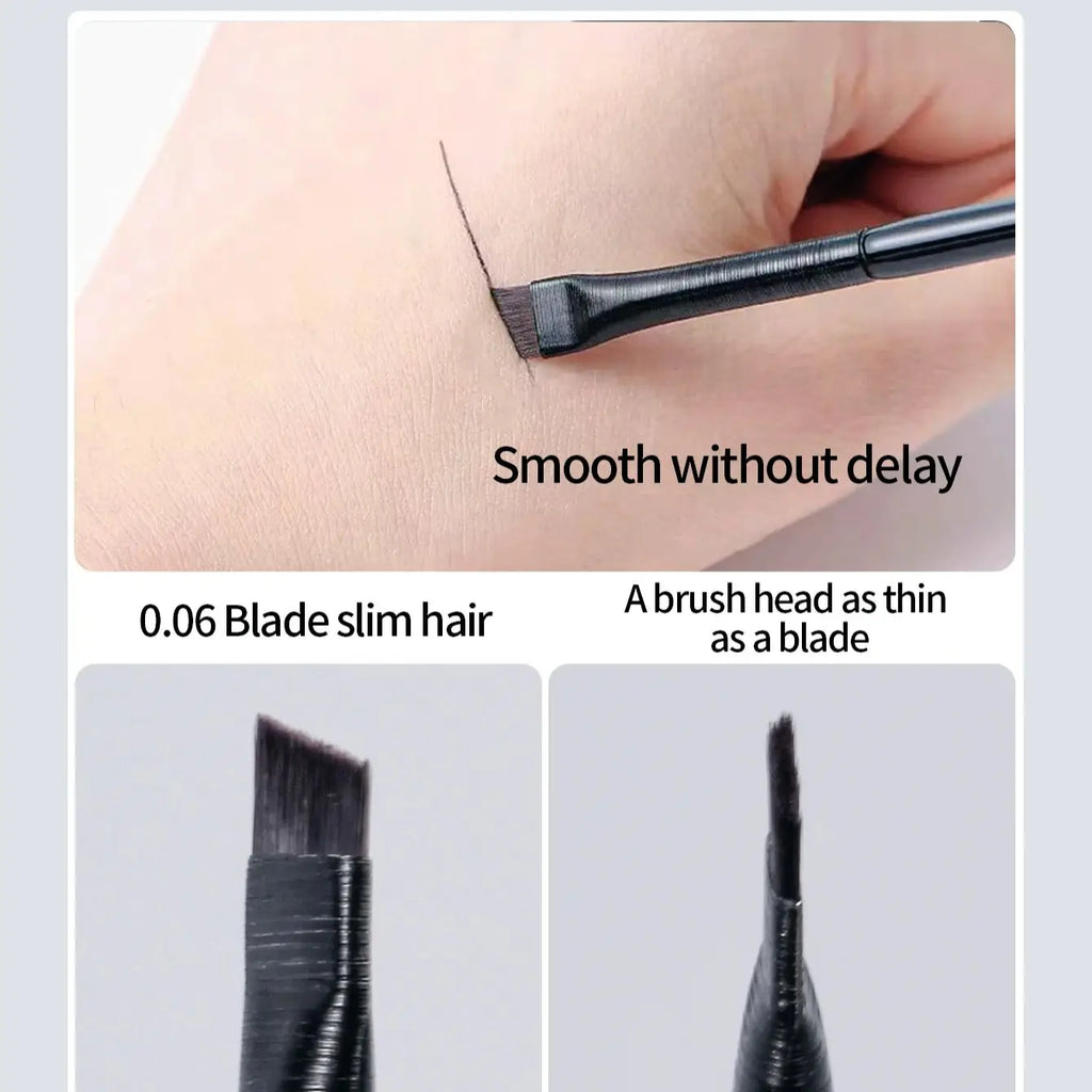 Ultra Thin Blade Eyeliner & Eyebrow Brush Set – 2pc Precision Eye Makeup Brush Nixie