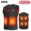 KEMIMOTO USB Electric Heated Vest – 6-Zone, Men & Women Electric Heated Vest Nixie Black-Men XXXL