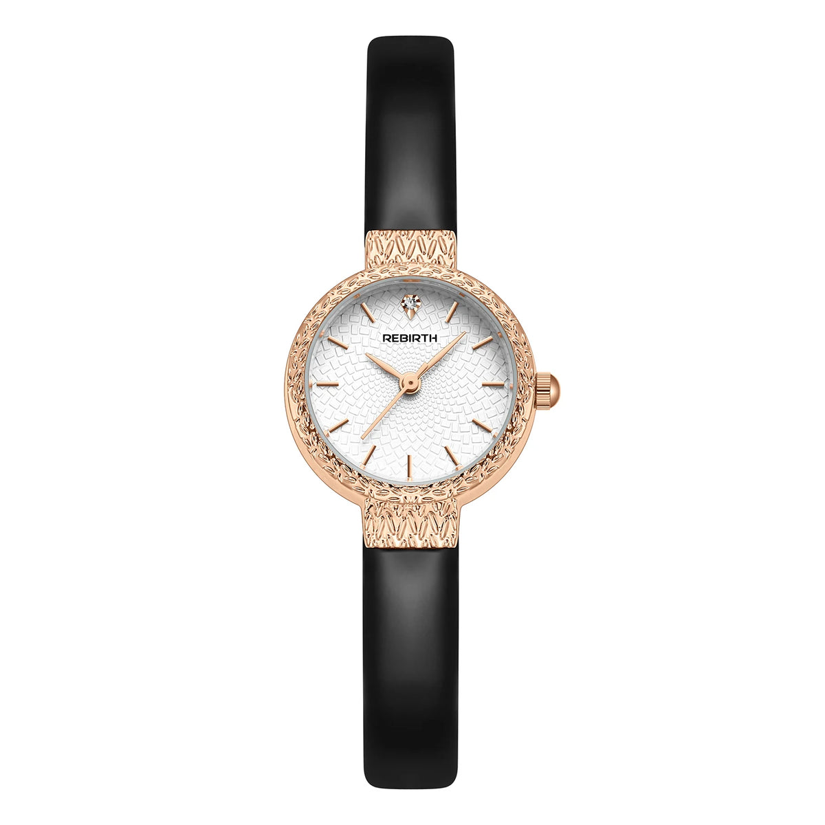 Roman Numeral Leather Quartz Watch – Elegant & Versatile Quartz Wristwatch Nixie Rose