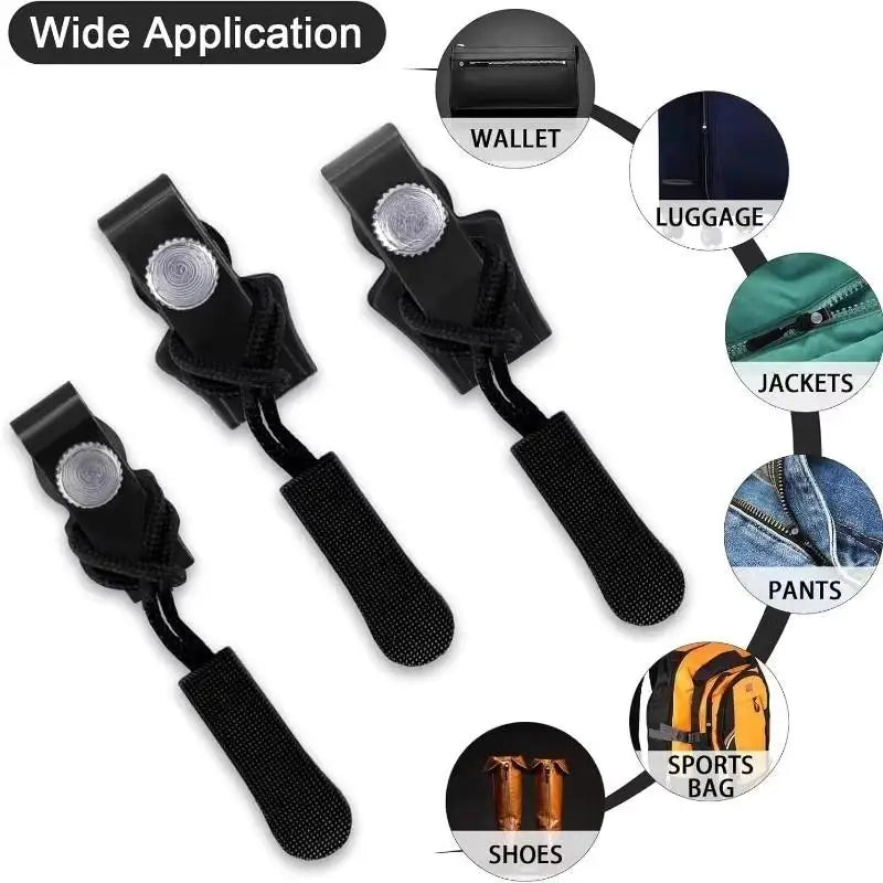 3-Size Universal No-Sew Zipper Repair Kit – S, M & L Heads Zipper Repair Kit Nixie