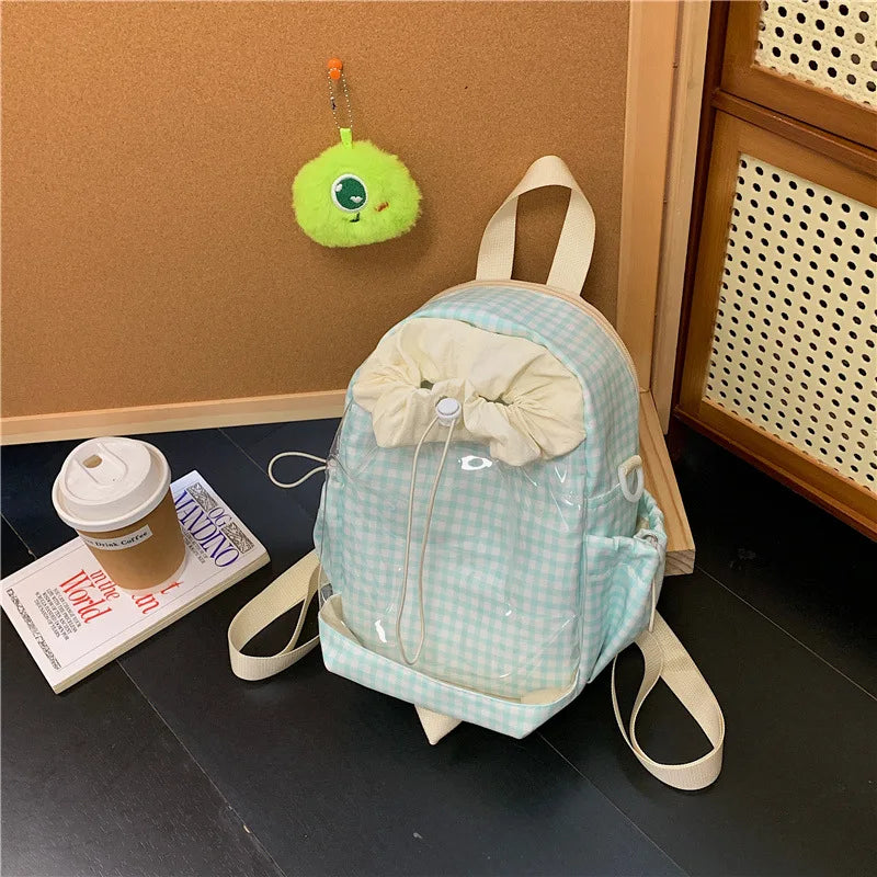 Japanese Style Canvas Crossbody Backpack – Blue & Lightweight Canvas Crossbody Backpack Nixie BB-621-Green