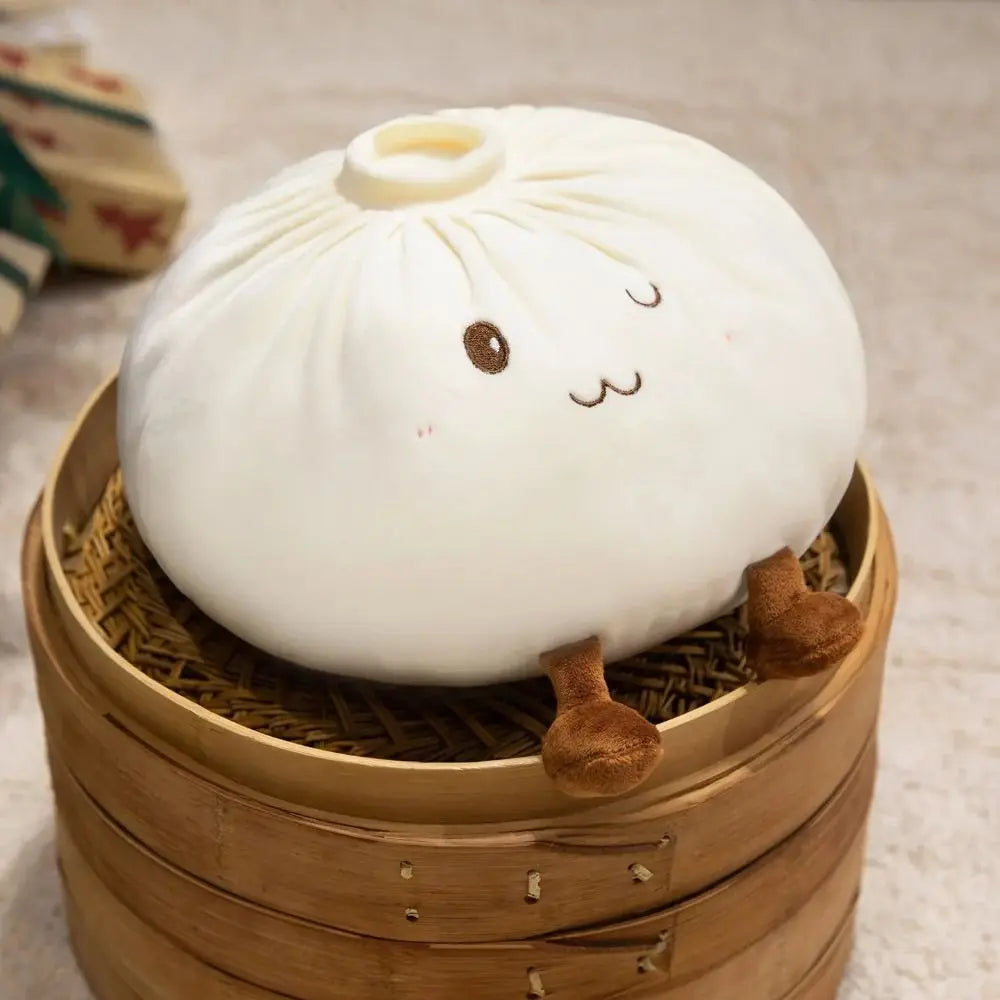 Steamed Bun Dumpling Plush Pillow – Soft Kawaii Stuffed Toy Plush Stuffed Pillow Nixie