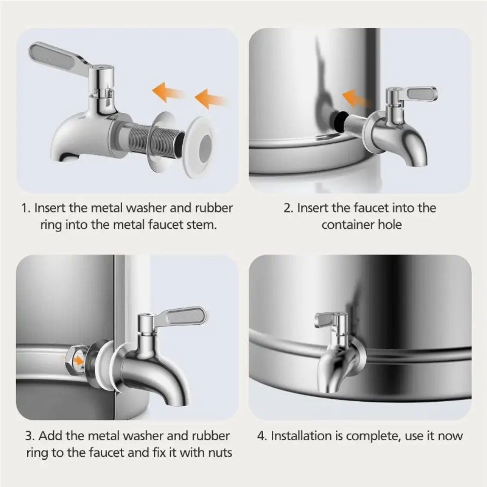 304 Stainless Steel Beverage Dispenser Spigot – Leakproof Dispenser Spigot Nixie