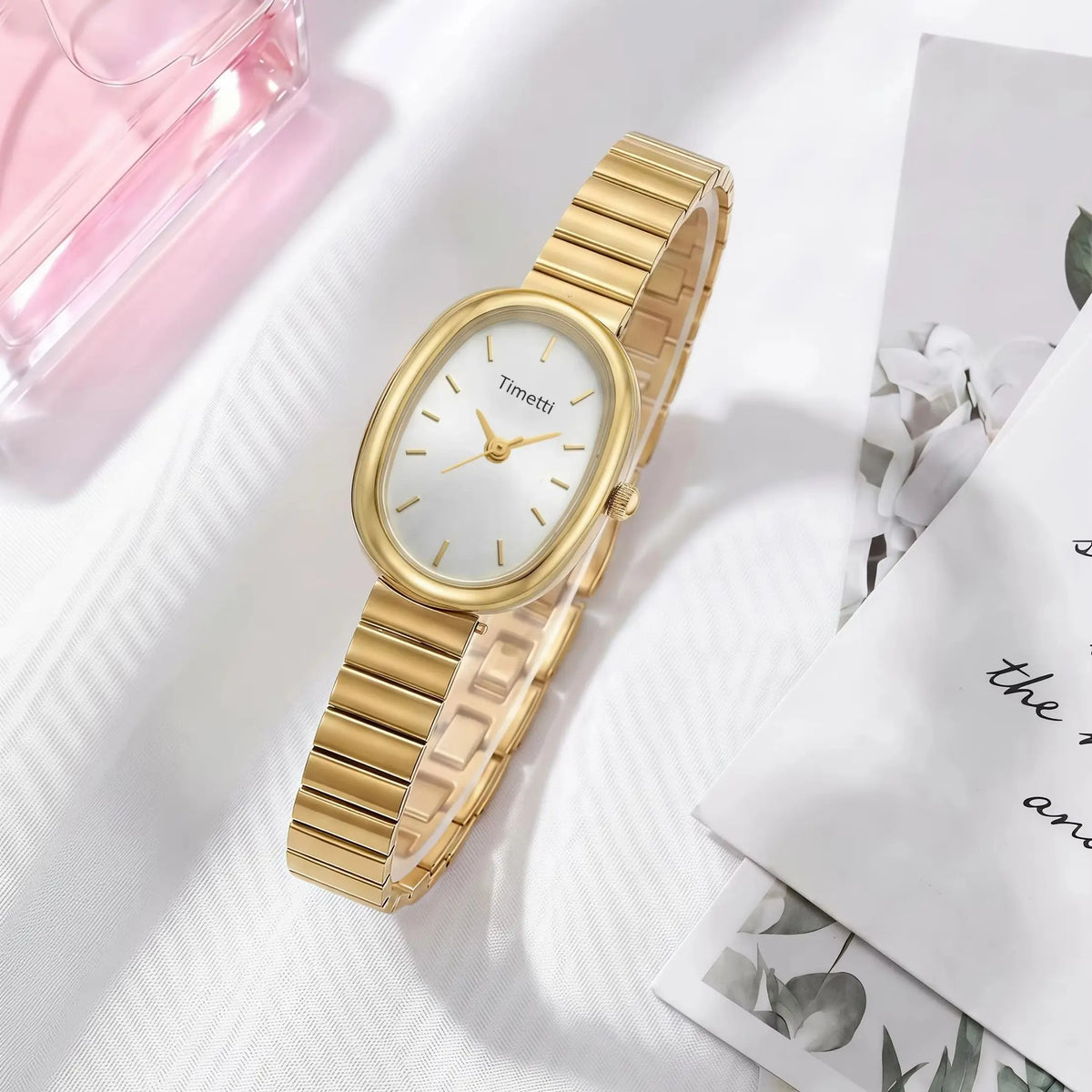 Timetti Oval Minimalist Quartz Watch – Light Luxury Style Quartz Fashion Watch Nixie