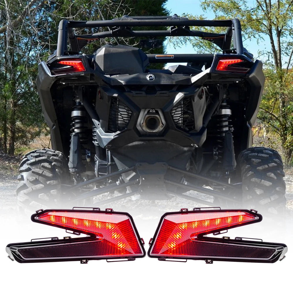 Can-Am Maverick X3 LED Tail Lights Smoked Black 2PCS 2017-2026 LED Tail Light Assembly Nixie