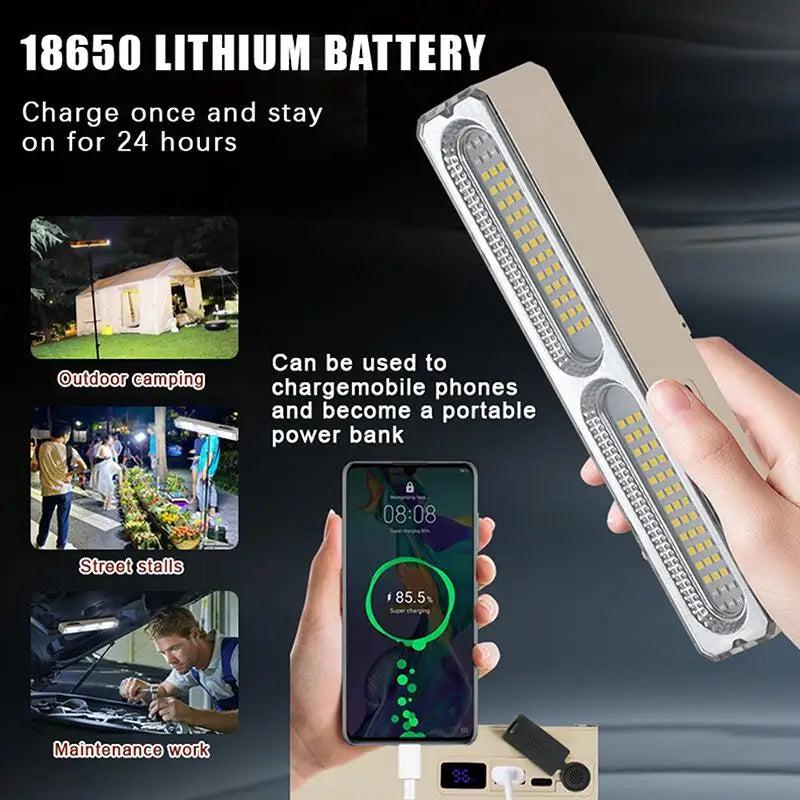 Rechargeable LED Camping Light Bar – Magnetic, 4 Modes, 3 Sizes LED Camping Light Nixie