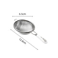 304 Stainless Steel Fine Mesh Strainer with Long Handle Kitchen Mesh Strainer Nixie White-S