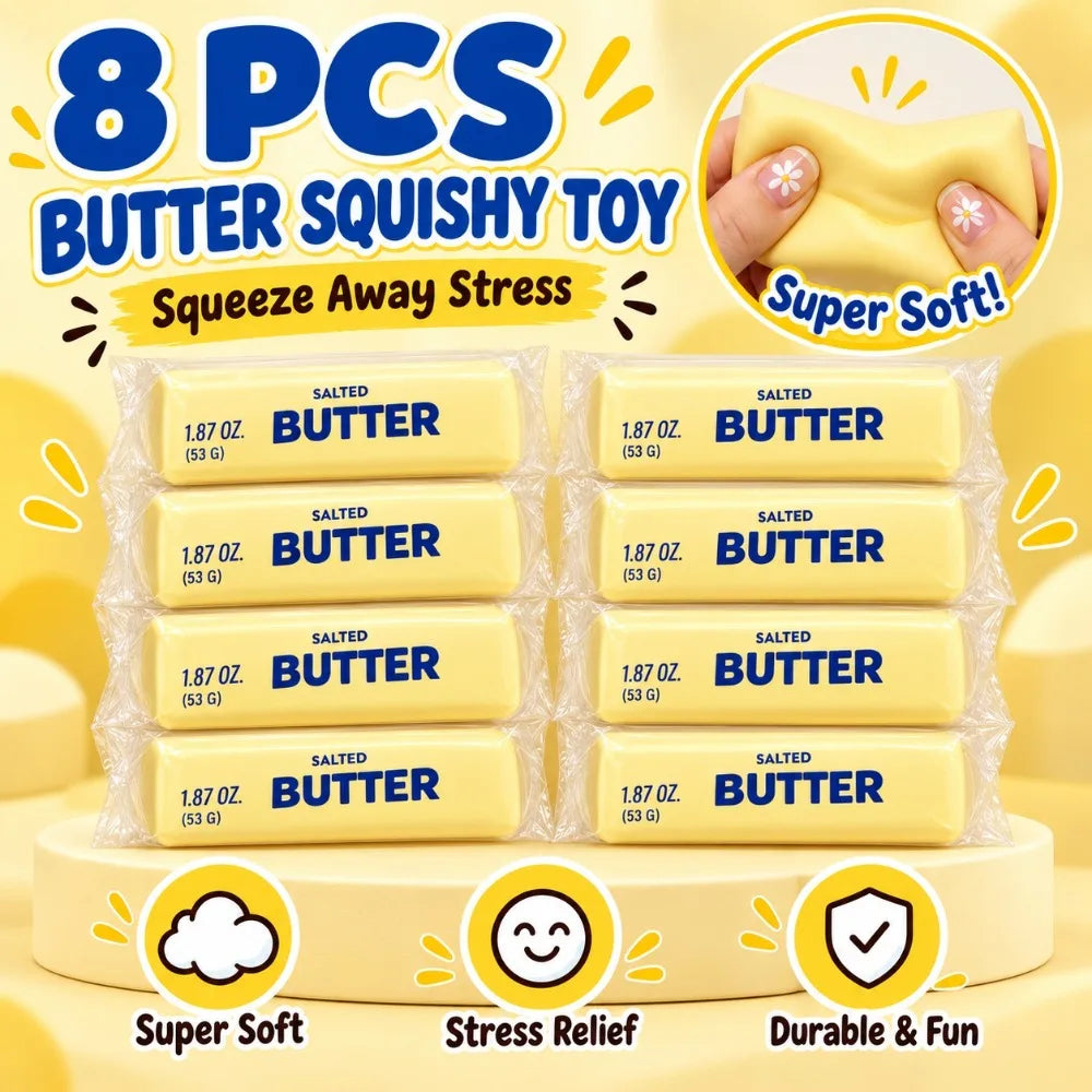 Squishy Slow Rising Butter Stick Fidget Toy | Stress Ball Gift