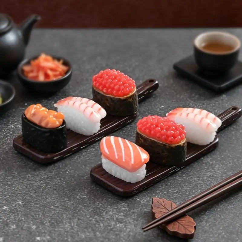 10pcs Mini Sushi Resin Miniature DIY Pendants & Dollhouse Decor Resin Craft Miniatures Nixie