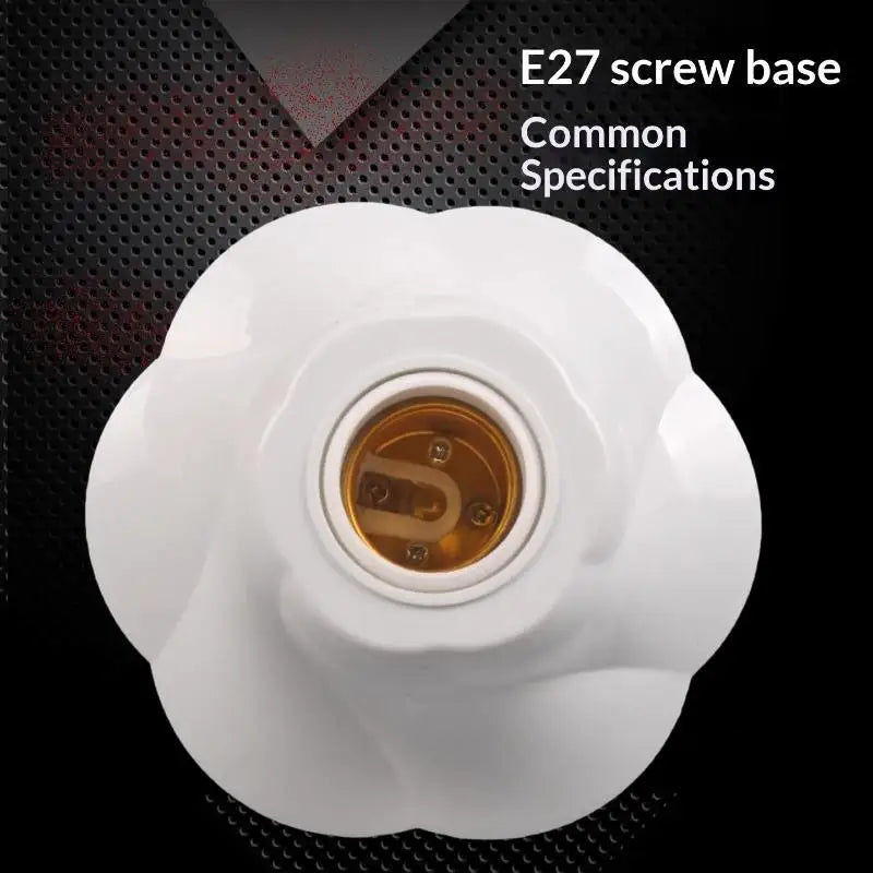 E27 Rose Lamp Holder Socket – White Surface Mount Ceiling Base