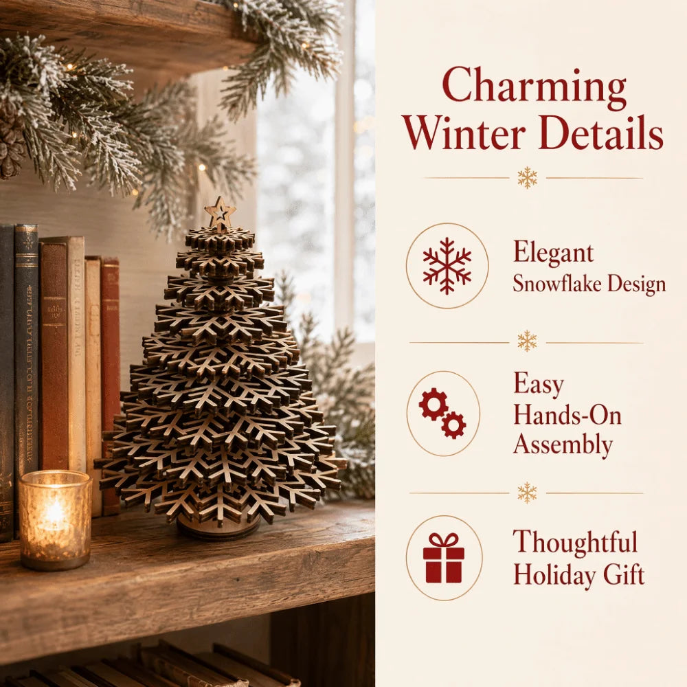 DIY Wooden Christmas Tree Ornament with Snowflake Plate Christmas Tree Ornament Nixie