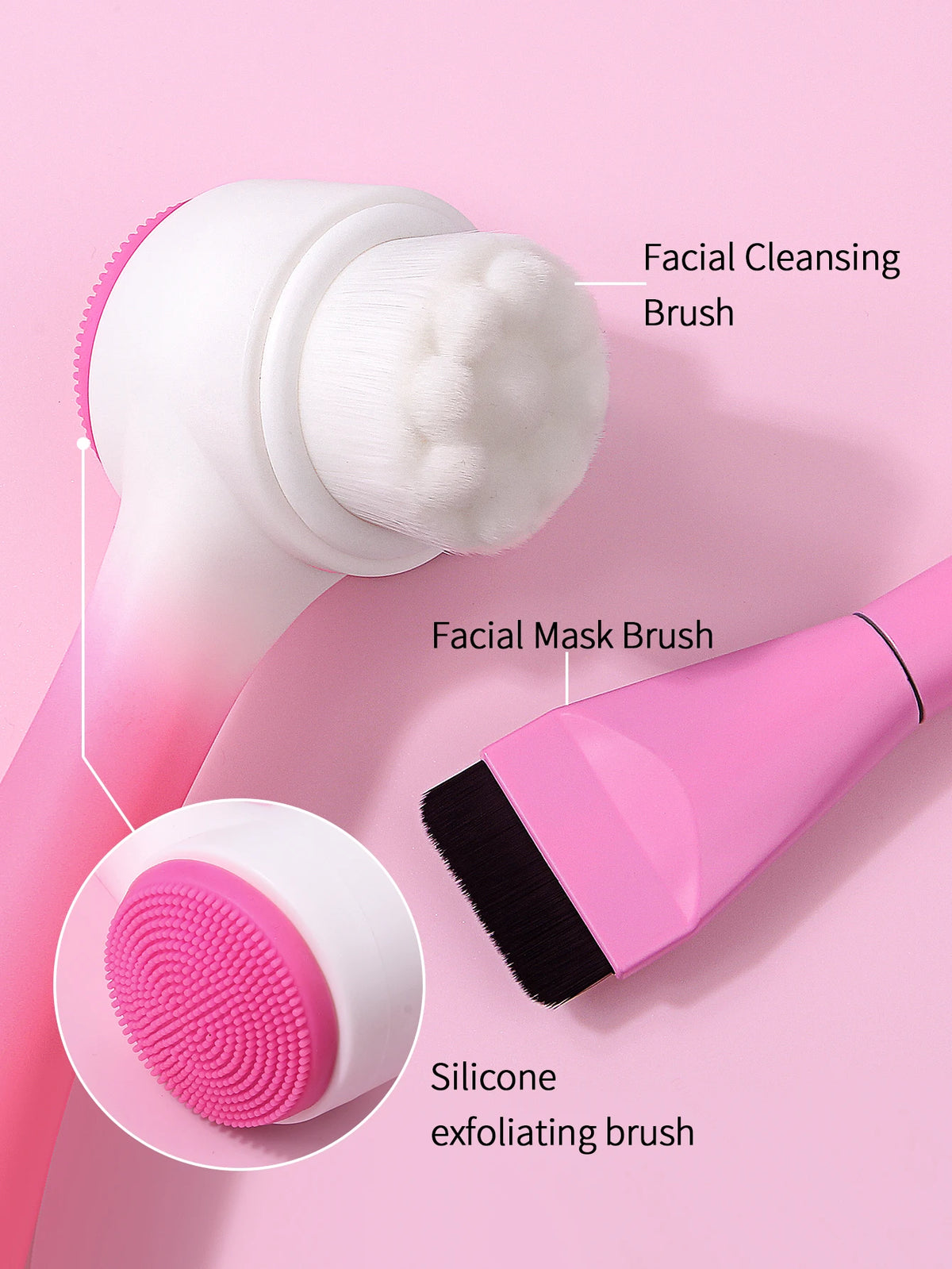 2Pcs Silicone Facial Cleansing & Mask Brush Set | Nixie Facial Cleansing Brush Nixie
