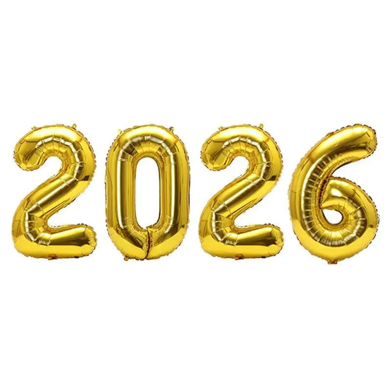 2026 New Year's Eve Foil Balloon Christmas Party Decoration Foil Party Balloon Nixie