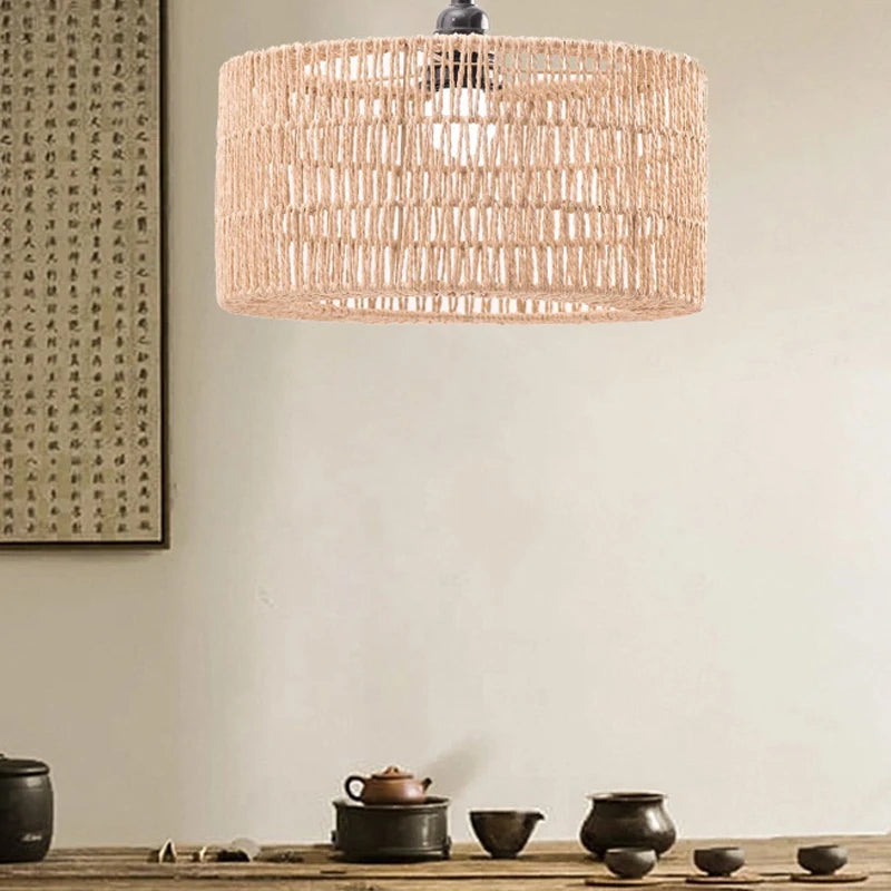 Paper Rope Woven Pendant Lampshade – Boho Chandelier Shade Pendant Lampshade Nixie