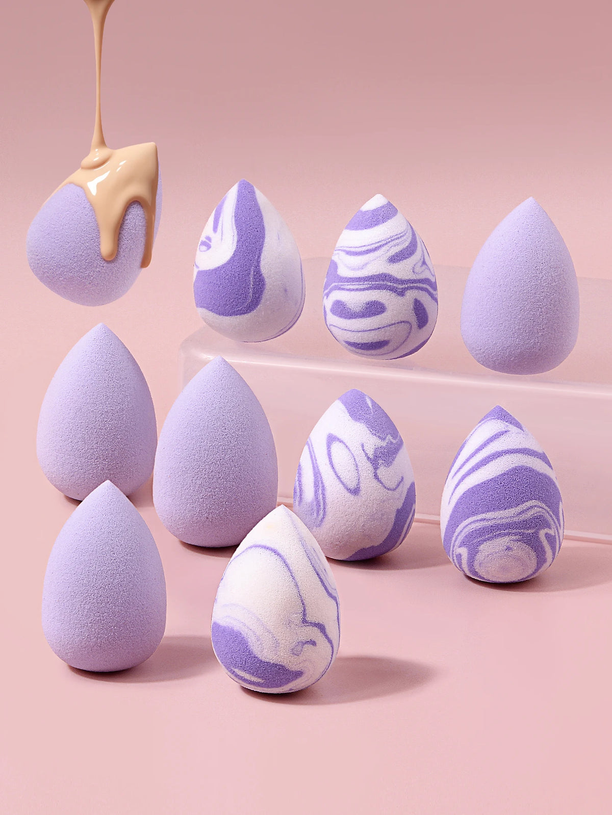 Marble Mini Makeup Sponge Set 12pc – Blending & Foundation