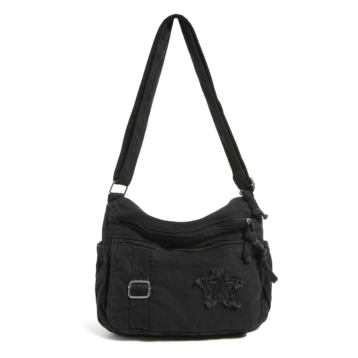Women's Denim Crossbody Bag – Retro Vintage Small Shoulder Bag Crossbody Shoulder Bag Nixie BB-1469Black