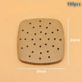 Square Air Fryer Parchment Liners Non-Stick – 100 Sheets Parchment Paper Liners Nixie 24cm